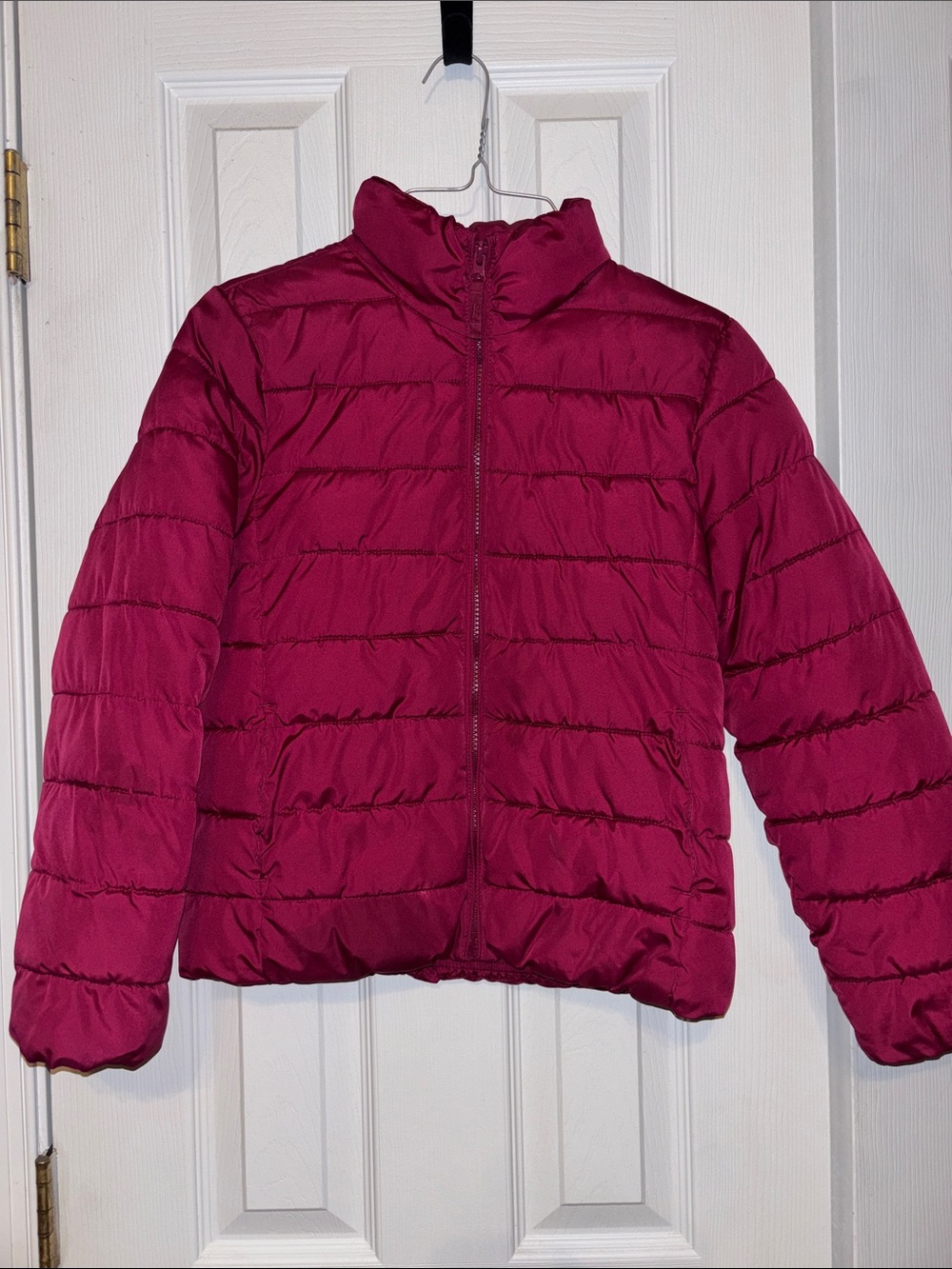 The Children's Place Quilted Puffer Jacket in Deep Raspberry
